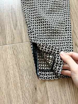 Anthropologie Larkin Jacquard Trouser Pants in Black Motif Size S thumbnail 7