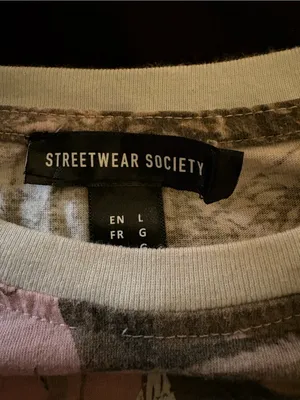 Streetwear Society Pink & Gray Camo Graphic Tee thumbnail 2