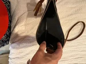 WAG Wild Goose Hair-On-Hide Leather Crossbody Wristlet with Rose Gold Foil thumbnail 4