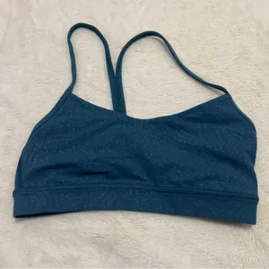 Teal lululemon sports bra thumbnail 1