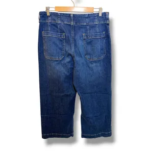 Maeve The Colette Jeans Womens 32 Blue High Rise Wide Leg Crop Anthropologie thumbnail 2