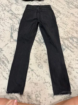 Abercrombie Curve Love The Skinny High Rise Split Hem Jeans 27/4R thumbnail 4