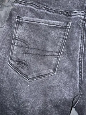 American Eagle ultrasoft ripped black skinny jean sz 10 Short thumbnail 9