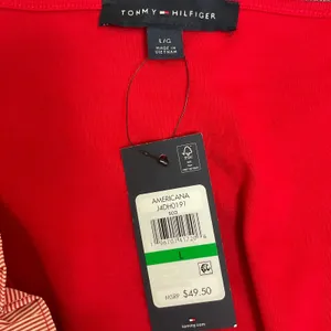 Tommy Hilfiger Women's Ruffle‎ Strap Tank Red Top Size L thumbnail 7