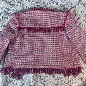 M Red, White, and Blue Blazer With Fun Fringe Details thumbnail 3