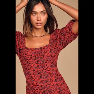 Free People Red Sunset Puff Sleeve Mini Dress thumbnail 7