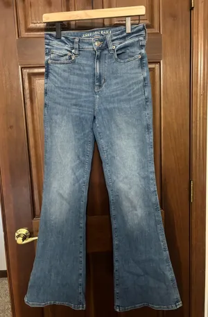 Super High Rise Flare Jeans Medium Wash thumbnail 1