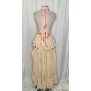 NWT!! FREE‎ PEOPLE Island Time Embroidered Set Skirt Halter Top Gauzy Small thumbnail 8