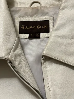 Juliano Gelin Leather Jacket Women’s Size M White Full-Zip With Front Pockets thumbnail 8