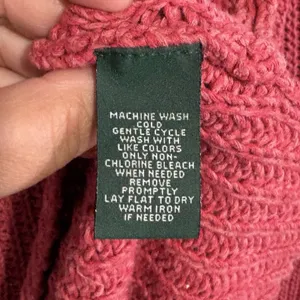 Lauren Ralph Lauren LRL Coral Open Knit 100% Cotton Sweater Boat Neck XL thumbnail 6