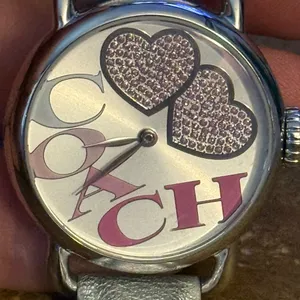 Coach Hampton silver leather strap watch thumbnail 5