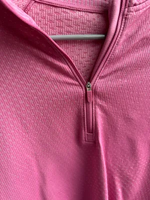 Lululemon Rest Less Cropped Half-Zip Grid Warp Pink Blossom / Sugar Pink thumbnail 4