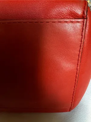 Coach Orange Leather Vintage Tote with Brass-Tone Hardware thumbnail 3