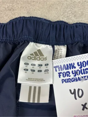 Y2k navy adidas womens baggy capri track pants thumbnail 5