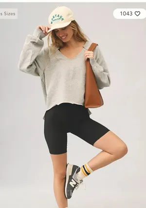 Anthropologie Pilcro Crewneck Grey Sweater thumbnail 1