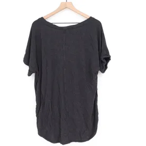 Matty M T-Shirt Womens XXL Charcoal Gray Short Sleeve High-Low Scoop Excellent thumbnail 3