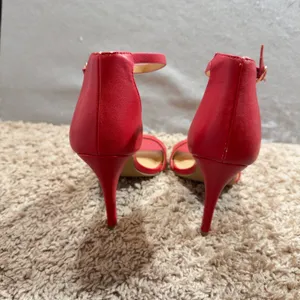 934 | LC Lauren Conrad‎ Ankle Strap Stiletto Heel Sandal Red Womens 5 thumbnail 5