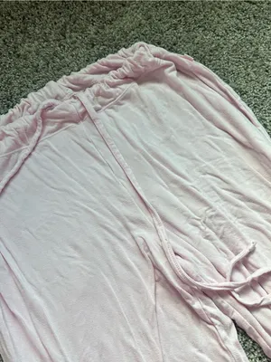SKIMS Pale Pink Wide-Leg Lounge Pajama Pants thumbnail 3