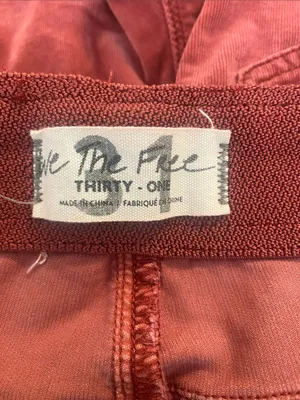 We The Free Pull On Flare Earthy Terracotta Corduroy Pants Size 31 thumbnail 6
