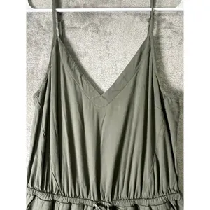 Lululemon Day to Night Jumpsuit Gray Sage Wide Leg Drawstring Waist Size 6 thumbnail 2