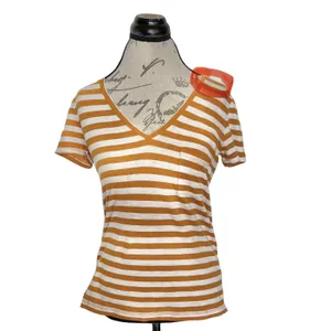 Madewell Womens Blouse Sz XS Striped Short Sleeve Preppy Parisian Minimalist thumbnail 13