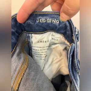 American Eagle Outfitters Distressed Ripped Blue Skinny Jeans Size 0 thumbnail 8