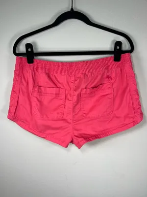 Abercrombie & Fitch 1.5" Shorts Karena Pink Pull On Pockets Embroidered Moose XL thumbnail 6