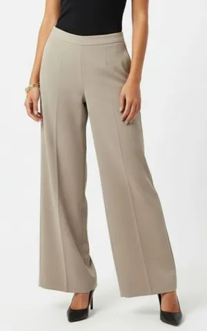 Yansi Fugel Tan Straight Leg Trouser Pants 6 thumbnail 1