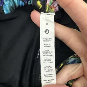 Lululemon Hotty Hot High Rise Skirt Skort Flowerscope Athletic Floral Women's 8 thumbnail 7