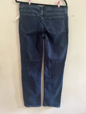 GAP Jeans Womens 29 Blue 90s Straight Low Rise Dark Wash Minimalist Capsule NWT thumbnail 4