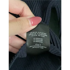 Aritzia Sculpt Knit Crew Cropped Longsleeve Size XS Navy Ribbed Ottoman Stitch thumbnail 6