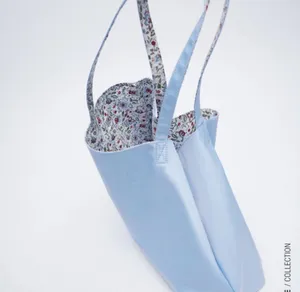 ZARA Reversible Floral Print Tote Bag thumbnail 4