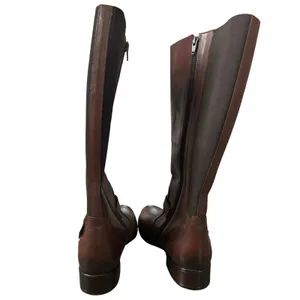 EUC‎ Clarks Tall Brown Leather Riding Boots Size 8.5 Equestrian Chic thumbnail 6