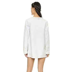 FREE PEOPLE "Dreaming of Denim" Tunic Dress/Top Cloud Wash Small (Oversized) NWT thumbnail 3