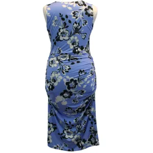 NEW Yumi Kim Maternity XL Hold Tight Dress Wonderful Life Blue‎ Floral Stretchy thumbnail 4