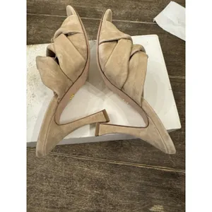 395$ Veronica Beard Alin Suede Sandal Heels size 5.5 Tan Braided‎ thumbnail 7