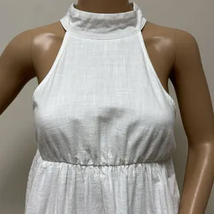NWOT Reverse White Tiered Open Back Lined Midi Dress thumbnail 4