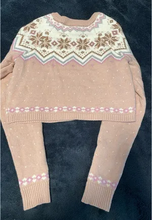 Aeropostale Cropped Sweater Knit Pink Women’s XS thumbnail 2