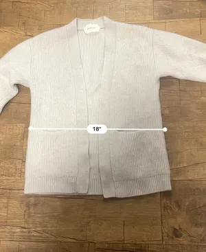 Aritzia Wilfred unwind grey gray heavy knit cardigan thumbnail 5