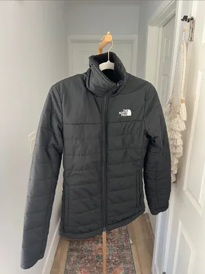 The North Face Mossbud Insulated Reversible Full Zip Puffer Fleece Jacket Black thumbnail 5