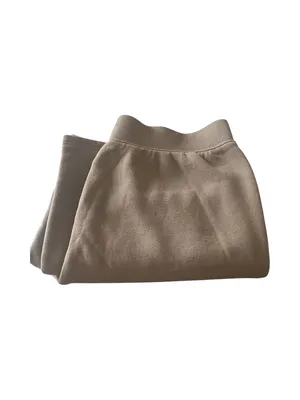NWOT-GAIAM-WOMENS WIDE LEG SWEAT PANTS-SIZE LG Comfortable wide-leg womens sweatpants in a versatile taupe color. Soft knit fabric with an elastic waistband for easy wear. 53% cotton and 47 polyester Measurements: Waist: side to side 16-20 Rise: 12 inches Inseam: 30 inches thumbnail 5