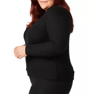 Beyond Yoga Plus Raglan Sleeve Bopo Pullover in Black, NWT, Size 1X thumbnail 3