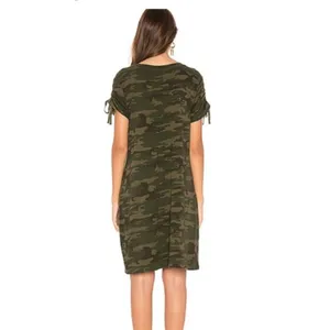 Sanctuary Ojai Camo T-Shirt Dress‎ in Mother Nature Camo Ruched Sleeves Sz XS thumbnail 3