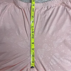 Laura Ashley Soft pink Textured two piece Pajama Set L butterfly heart embossed thumbnail 10