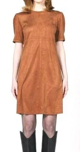 Another Love Demi Dress Womens S Brown Faux Suede Boho Minimalist Western Earthy thumbnail 1