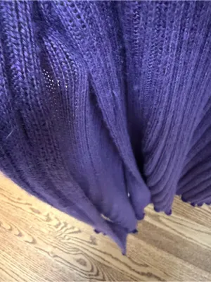 Vintage April Too! Cornell purple long sweater coat duster jacket wool purple thumbnail 3