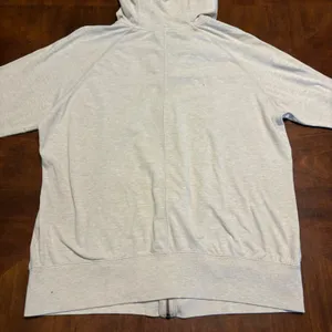 Nike Full Zip Hoodie Women XL Oatmeal Heathered Swoosh Raglan Sweatshirt thumbnail 4