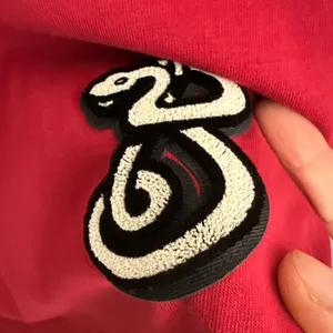 Rose Pink Embroidered Snake T-Shirt thumbnail 3