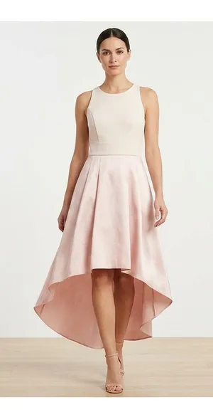 Eliza J Sz 10 Pink Blush High‎ Low Formal Dress Sleeveless Open Back thumbnail 1