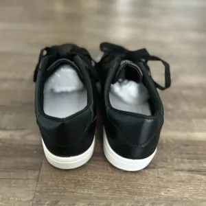Black Casual Sneakers Faux Leather for Women Size 9 Brand New thumbnail 4